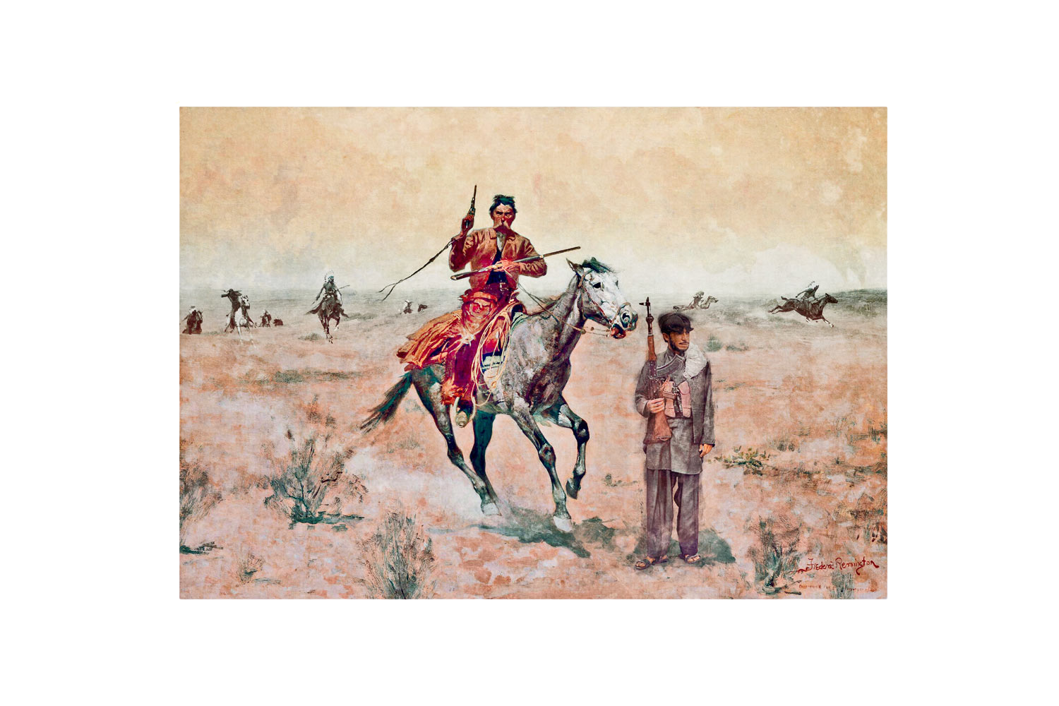 The Flight by Frederic Remington (1895)